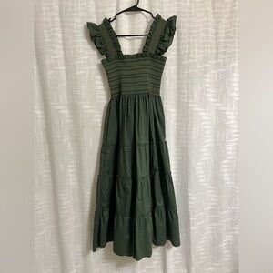 Hill House Home Limited Edition Ellie Midi Nap Dress, Green, Size Small